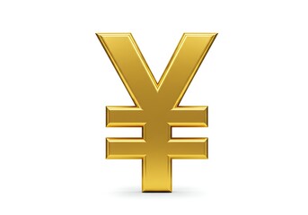 Fototapeta premium Golden yen symbol