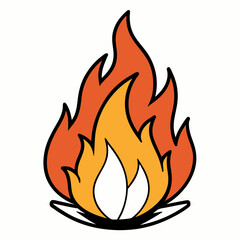 house in fire vector illustration