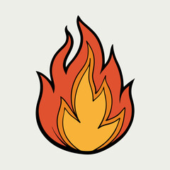 house in fire vector illustration