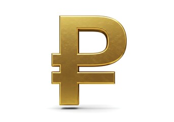 Obraz premium 3d golden pound symbol