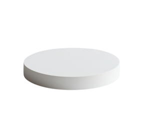 白い円形の台座 表彰台　podium