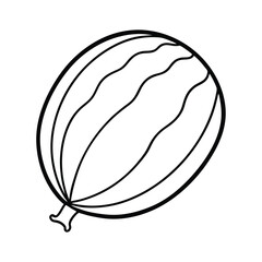 Gooseberry Outline Vector Illustration Simple Black And White Line Art Style Image