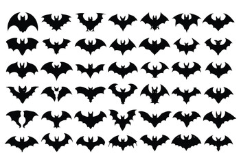 Fototapeta premium Silhouettes of halloween bat