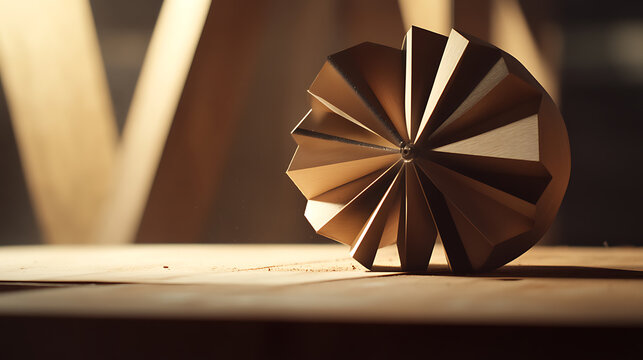 Carpenter using a circular saw to cut wood planks. Featuring precision and focus