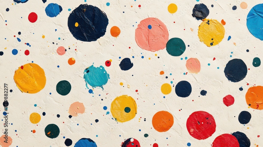 Fototapete abstract background with soft ecru tones dotted design and eggshell paper texture