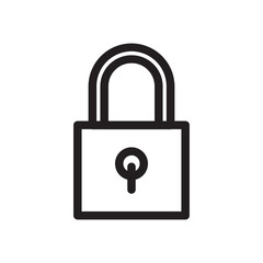 padlock with key line