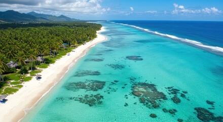 Fototapeta premium Tropical Beach Aerial Photo