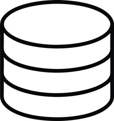 database line art vector icon.