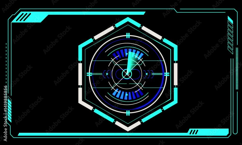 Poster hud futuristic interface overlay animation pack motion graphics template