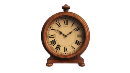 Stylish 3D Render of a Desk Clock on White Background for Professional Workspace