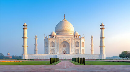 Obraz premium Taj Mahal Sunrise In India