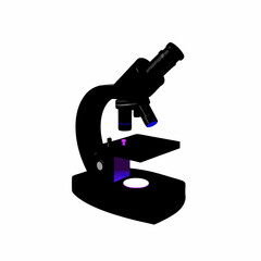 creative Silhouette Microscope Icon Vector Illustration 