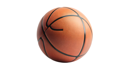 Professional Basketball on White Background for Design Projects