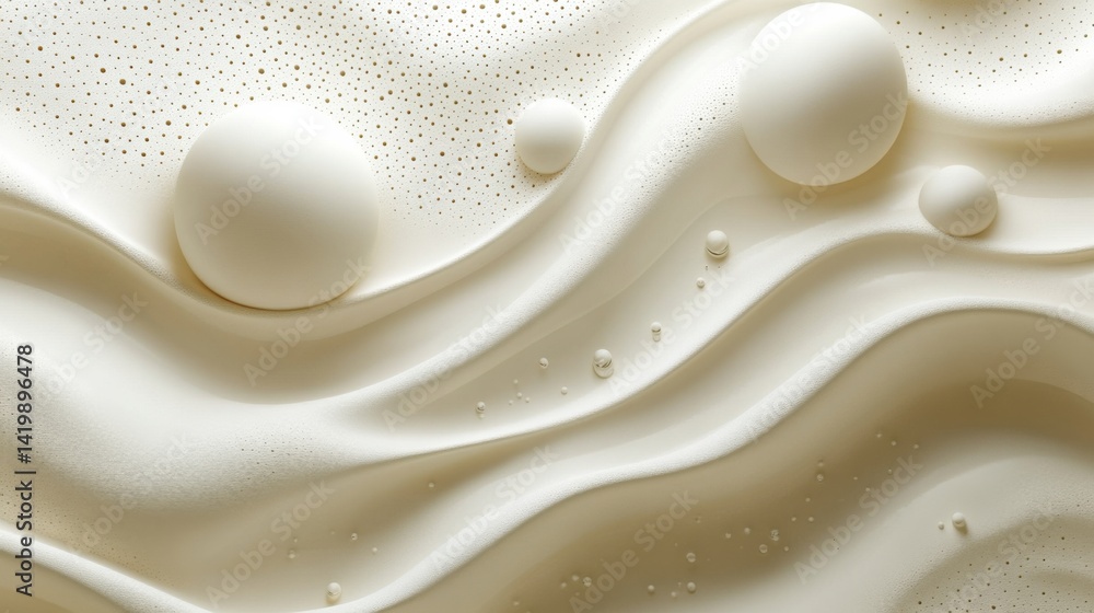 Fototapete abstract background with soft ecru tones dotted design and eggshell paper texture