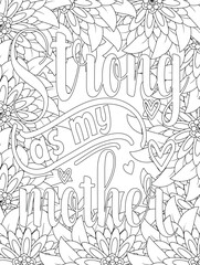 Mother's Day Coloring Pages -KDP.  hand drawn sketch of a tree