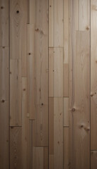 Fototapeta premium Warm light bathes vertically arranged pale wood planks creating a serene texture. AI Generated