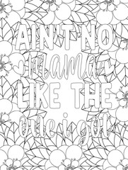 Mother's Day Coloring Pages -KDP.  seamless pattern with numbers