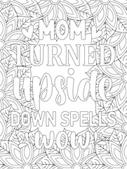 Mother's Day Coloring Pages -KDP.  hand drawn vector illustration of alphabet