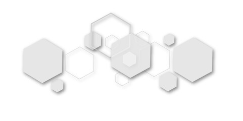 Obraz premium A Seamlessly Integrated Modern Design Featuring Interconnected Hexagonal Molecular Structures, Ideal for High-Tech and Futuristic Themed Backgrounds in Digital and Print Media