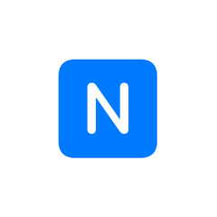 Letter N Square Fill Icon