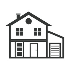 Minimalist House Graphic vector Illustration.