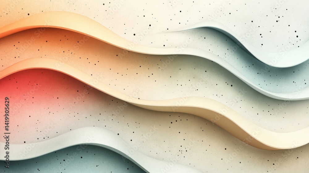Fototapete abstract background with soft ecru tones dotted design and eggshell paper texture