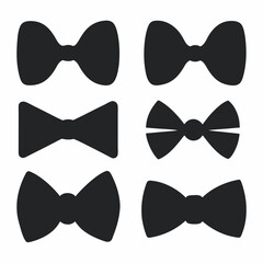 Bow tie silhouettes set large pack of vector silhouette design 