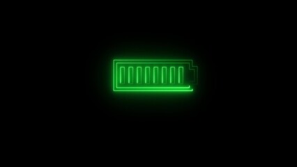 neon Battery Charging icon
