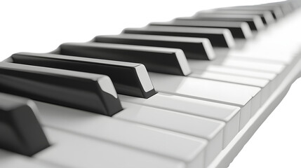 Professional White Keyboard Isolated on Background for Technology Concepts