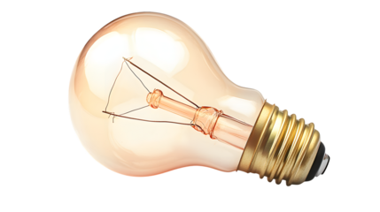 Bright Light Bulb Isolated on White Background for Creative Ideas and Innovation Concepts