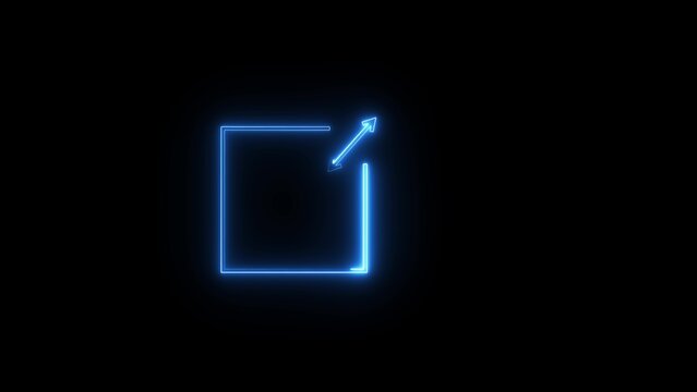 neon two direction arrow icon