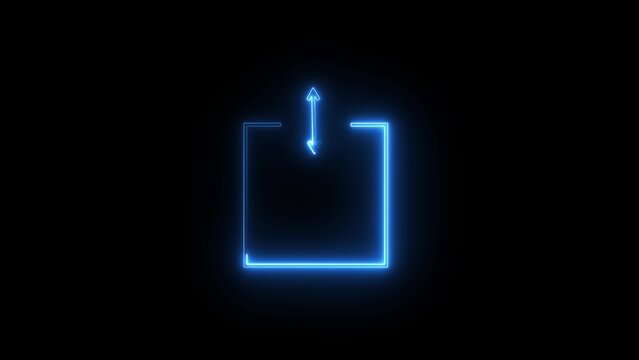neon two direction arrow icon