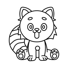 character cartoon red with style outline