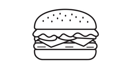 burger icon isolated on white background. Modern and editable burger icon. Simple icons vector illustration. Burger vector icon 

