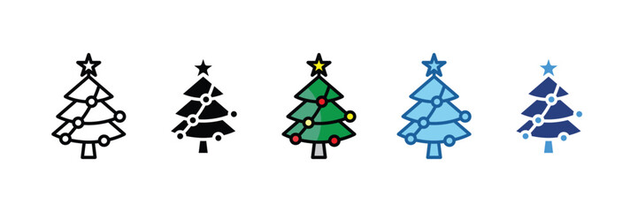 Christmas Tree  Icon Element For Design