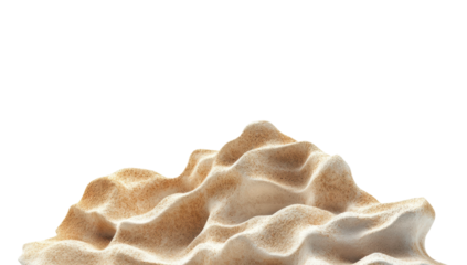 Textured natural stone formation abstract view isolated on transparent background