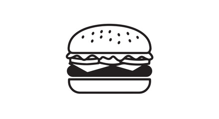 burger icon isolated on white background. Modern and editable burger icon. Simple icons vector illustration. Burger vector icon 

