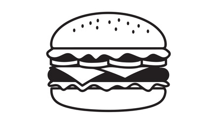 burger icon isolated on white background. Modern and editable burger icon. Simple icons vector illustration. Burger vector icon 

