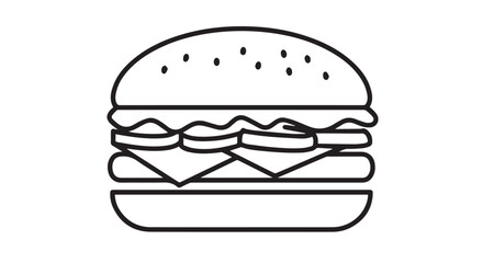 burger icon isolated on white background. Modern and editable burger icon. Simple icons vector illustration. Burger vector icon 

