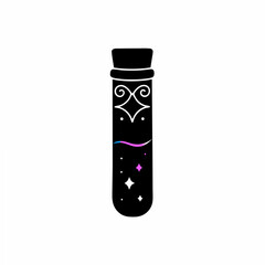 creative Silhouette Test Tube Icon Vector Illustration 