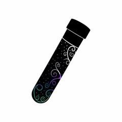 creative Silhouette Test Tube Icon Vector Illustration 