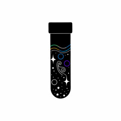 creative Silhouette Test Tube Icon Vector Illustration 
