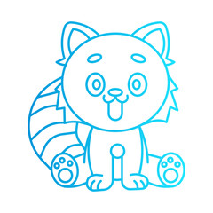 character cartoon red with style gradient