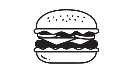 burger icon isolated on white background. Modern and editable burger icon. Simple icons vector illustration. Burger vector icon 

