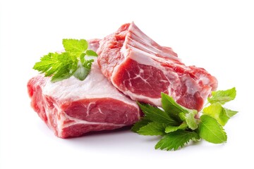 Fresh lamb ribs presented for sale.