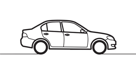Fototapeta premium Car icon set in linear style. Transport symbol. Vector illustration. Car icon 