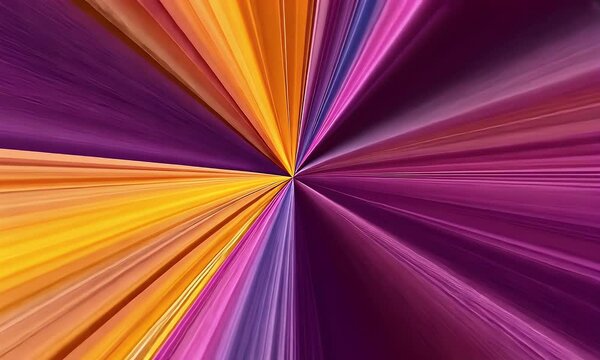 A illustration of purple and orange lines radiating from the center, creating an illusion that you're in space or traveling through time with speed lights. The background is dark blue.