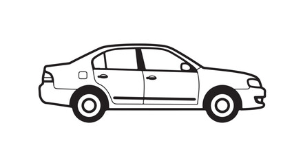 Car icon set in linear style. Transport symbol. Vector illustration. Car icon 
