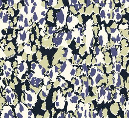 Repeated Desert Color Vector Camo Backdrop. Brown Seamless Grunge Graphic Soldier Print. Khaki Repeated Colorful Vector Military Fabric. Seamless Green Graphic Commando Art.