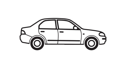 Car icon set in linear style. Transport symbol. Vector illustration. Car icon 
